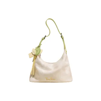 TOUTOU Synthetic Leather Shoulder Bag, Crossbody Bag Regular Women's Cream White