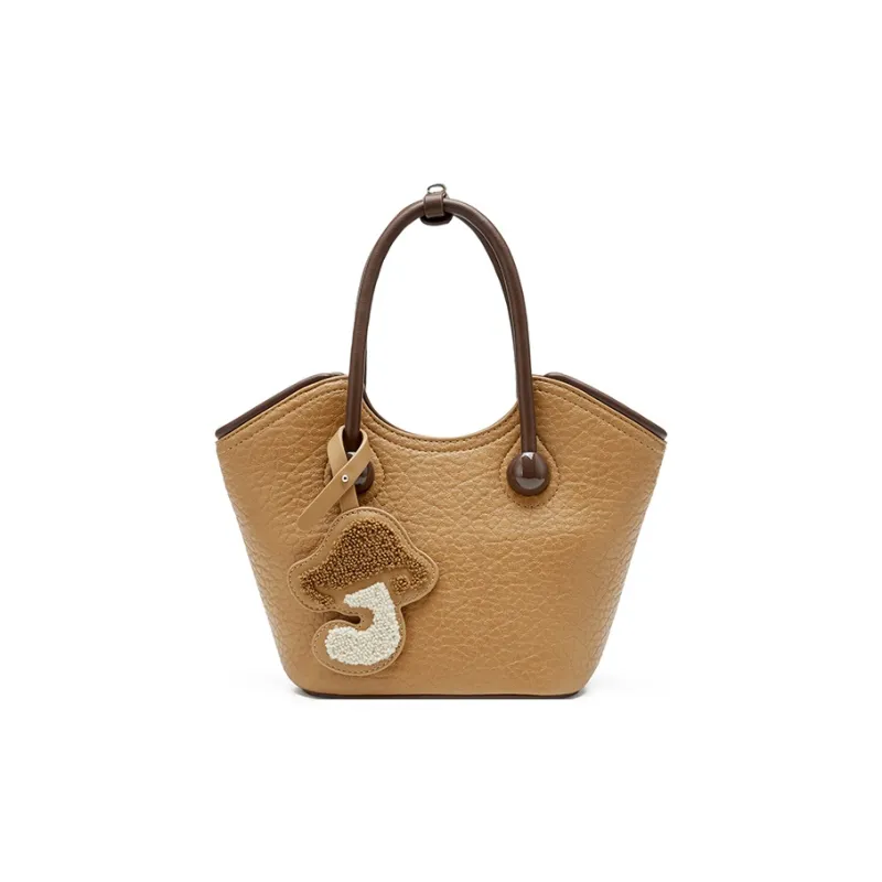 JOSINY PU Basket Bag Handbag Women's Ecru/Brown-7