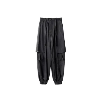 HUANXIANGZHE Casual Pants Unisex Black