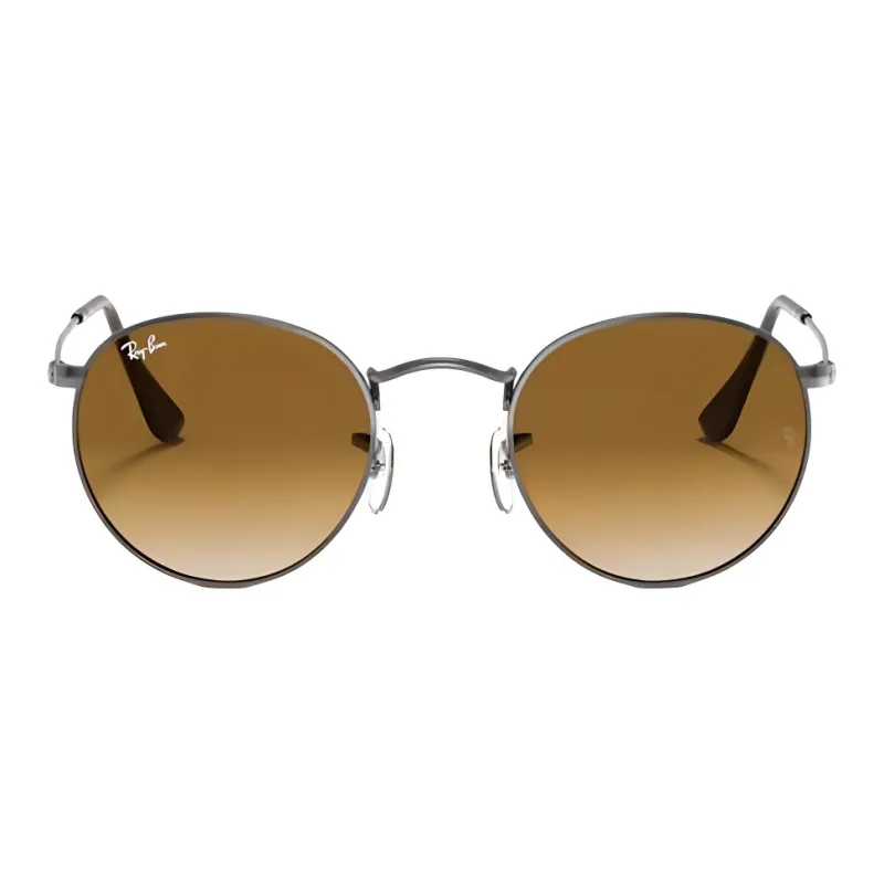 RayBan Metal Round Sunglasses Unisex Black-1