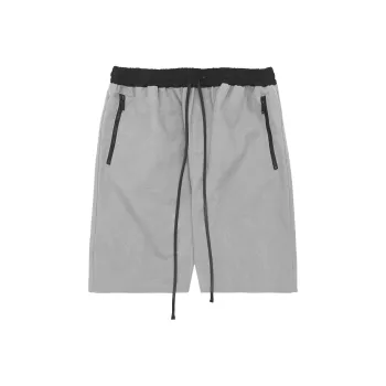 HARSH AND CRUEL Wax Washed Cotton Fabric Loose Fit Shorts Unisex