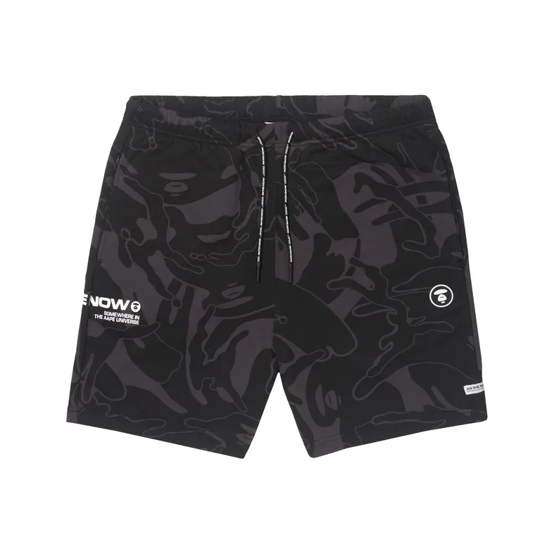 Aape Swirl print Drawstring Track Shorts-4