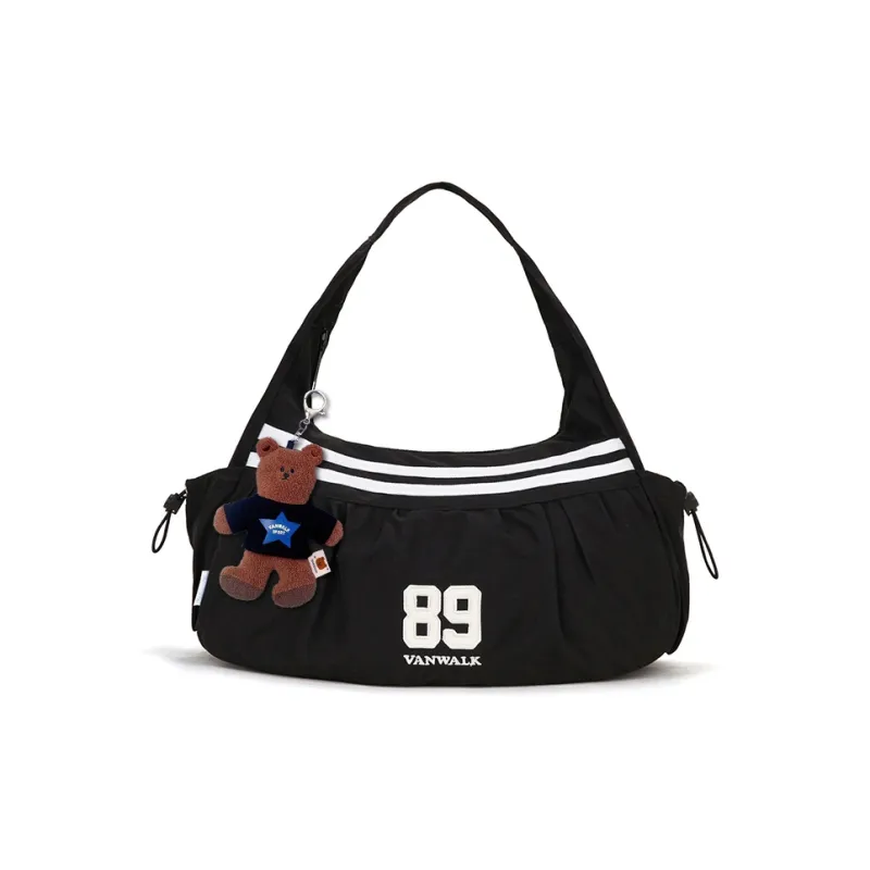 VANWALK Nylon Cloud Bag, Shoulder Bag Tubas Women's Black/White/Red-23