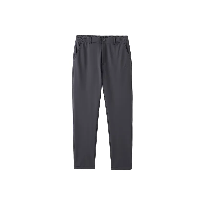 CAMEL Men's Winter Thickened And Fleece Lined Warm Anti Static Straight Fit Water Repellent Soft Shell Pants Men's-0