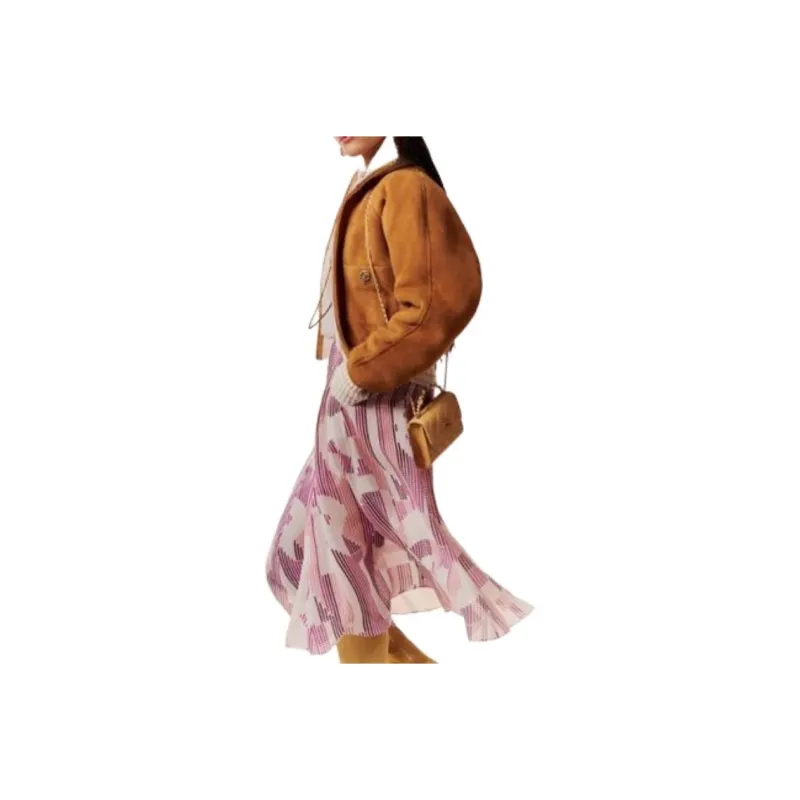 CHANEL Casual Long Skirt Women's Pink-4