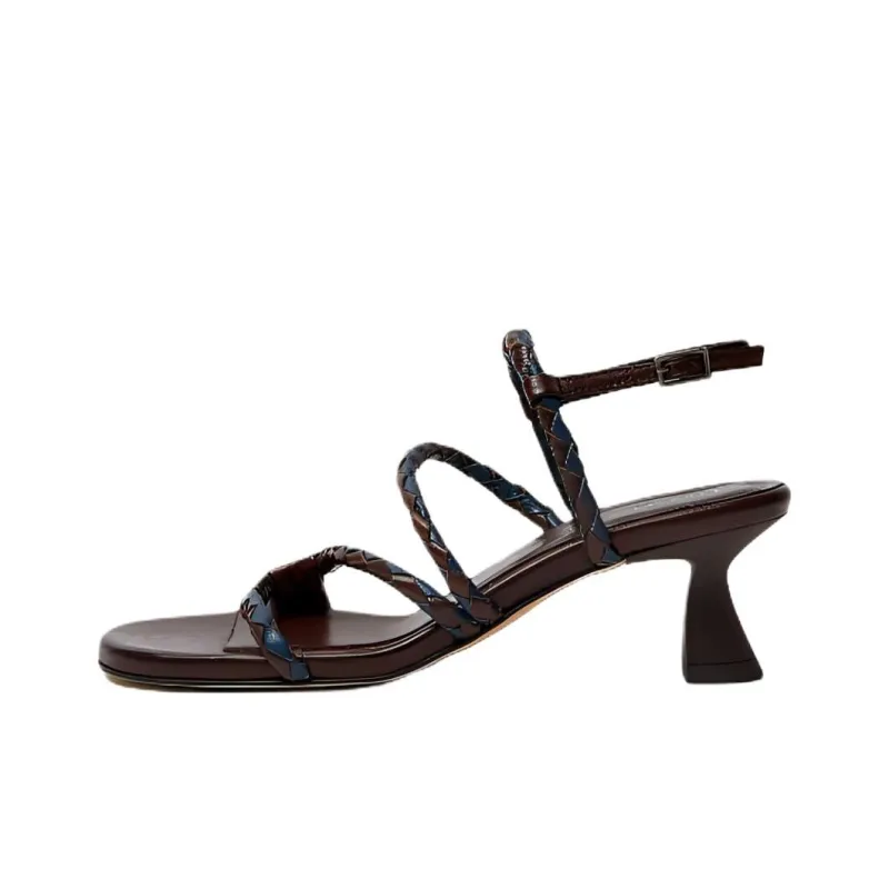 MIISTA Tabora One Strap Sandals 6cm Women's Brown-0