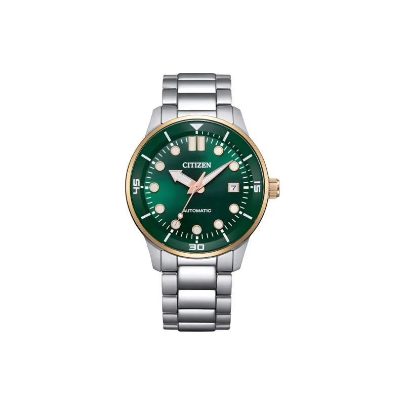 CITIZEN Mechanical Watch Series Automatic Mechanical Movement Stainless Steel Strap Watch Men's Watches Green Dial-0