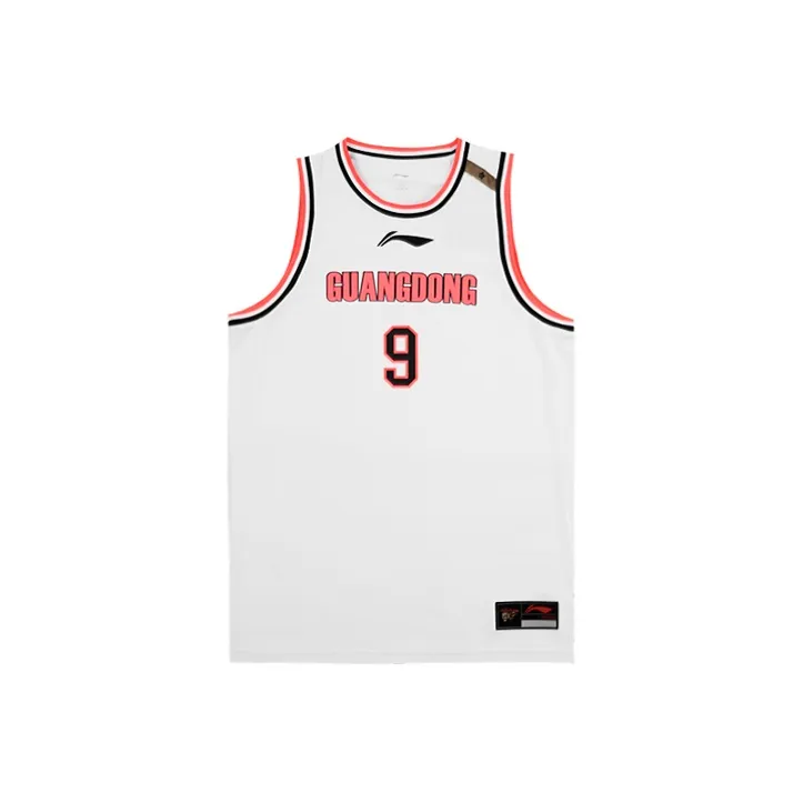 LiNing CBA Collection Soccer Collection Basketball Jersey Men's Standard White-0
