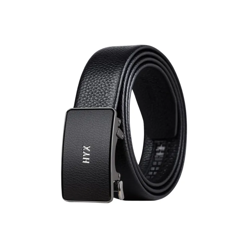 H YXIANG Cow Leather Belts Men's 3.5cm-0