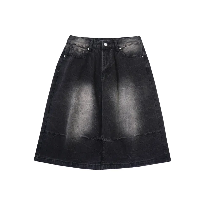 PMET Denim Shorts Unisex Black-0