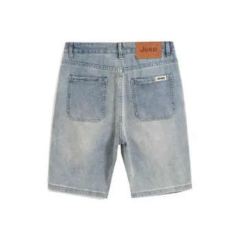 Jeep Denim Shorts Men Blue