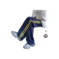 Navy Blue Yellow Stripes