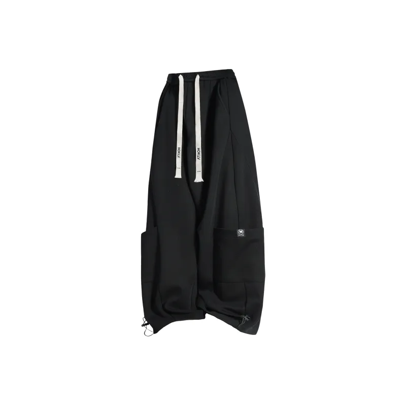 HOKLV Casual Pants Unisex White-14