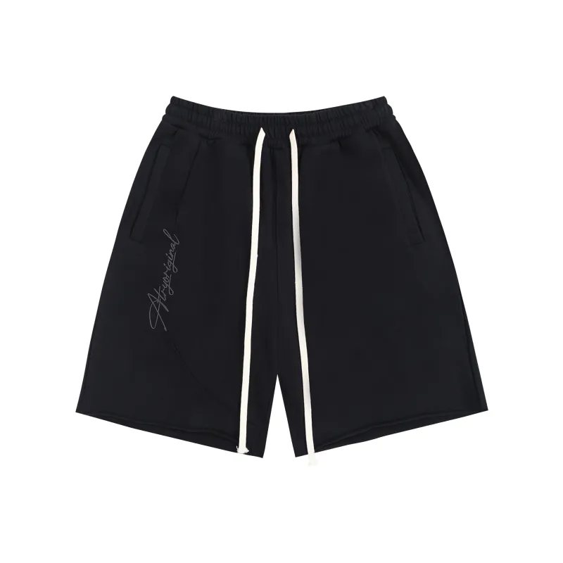 Atry Flower Body LOGO Series Casual Shorts Unisex Black-0