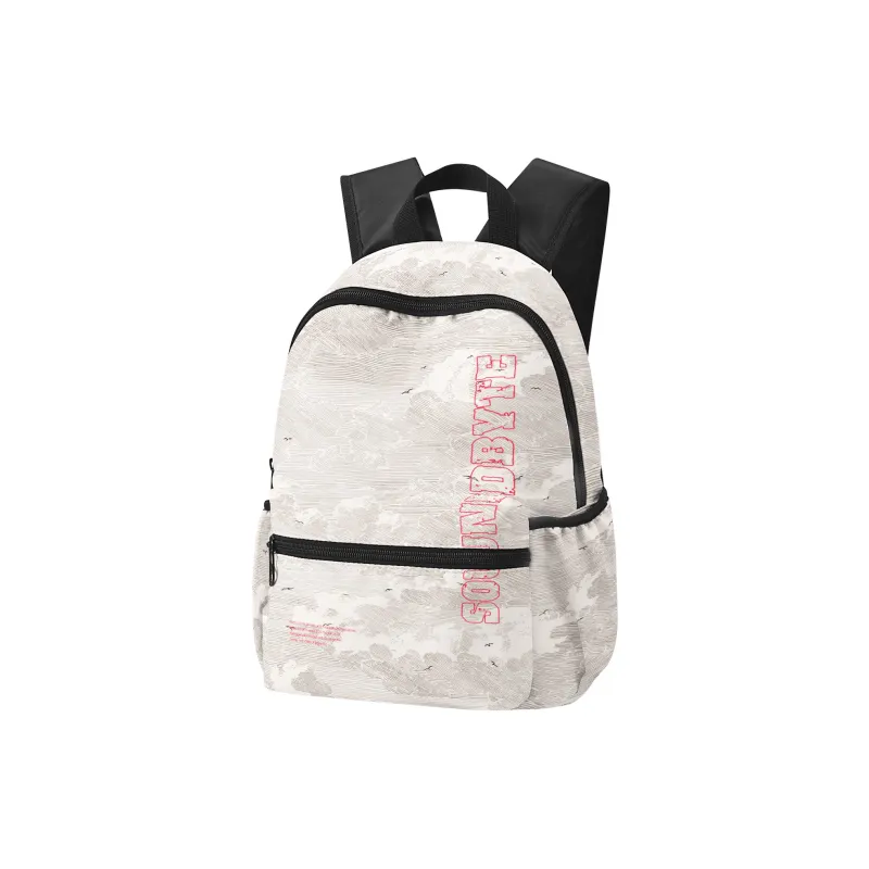 Soundbyte Polyester Backpack Unisex White-12