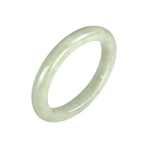 LAOMIAO Hetian Jade Bangles Pale Greenish White Jade Women's