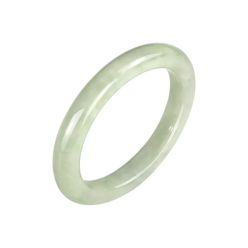 LAOMIAO Hetian Jade Bangles Pale Greenish White Jade Women's-0