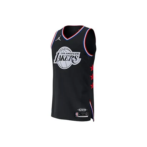 Jordan Basketball Jerseys NBA Los Angeles Lakers AU 2019 All Star LeBron James No. 23 Jersey Men's Black