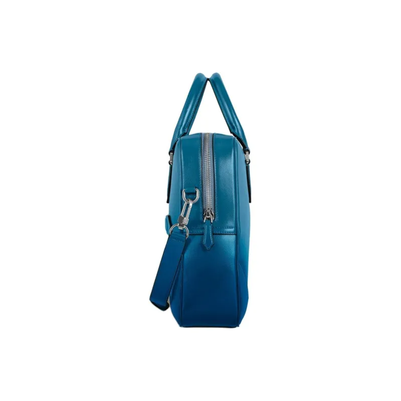 MONTBLANC Meisterstuck Grain Cow Leather Handbag Briefcase Men's Ink Smoky Blue-1