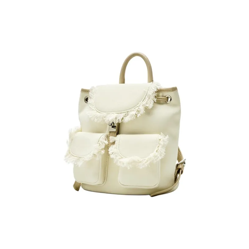 JOSINY Synthetic Leather Backpack Women's Ecru-1