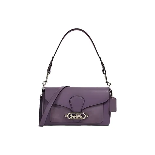 COACH Jade Leather Portable Crossbody Bag, Shoulder Bag Medium Size Women's Purple