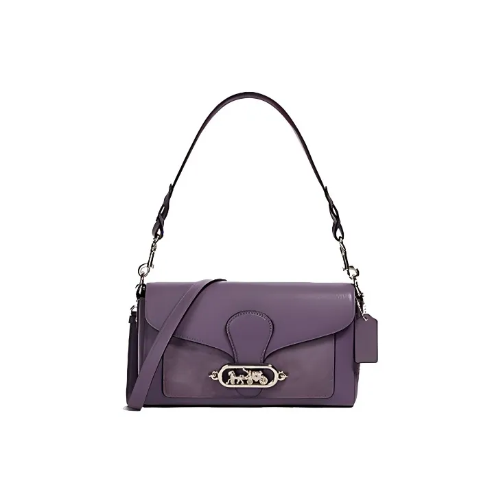 COACH Jade Leather Portable Crossbody Bag, Shoulder Bag Medium Size Women's Purple-0