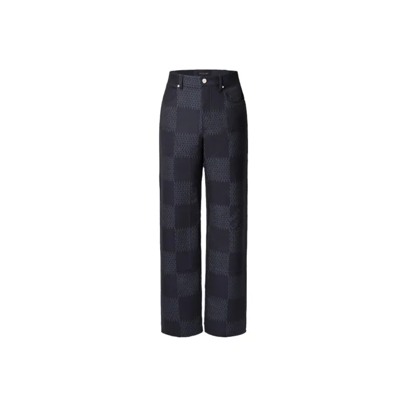 Lv Damier Jacquard Wool Pants-0