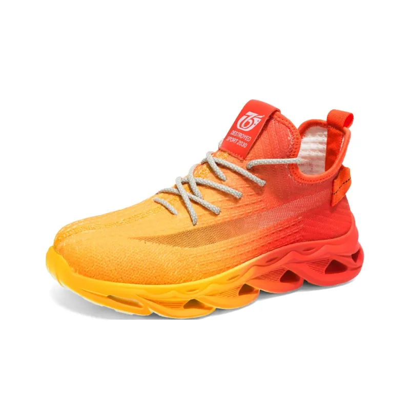 Frank Mully Casual Shoes Men Low Top Blue/Sunny Orange-5