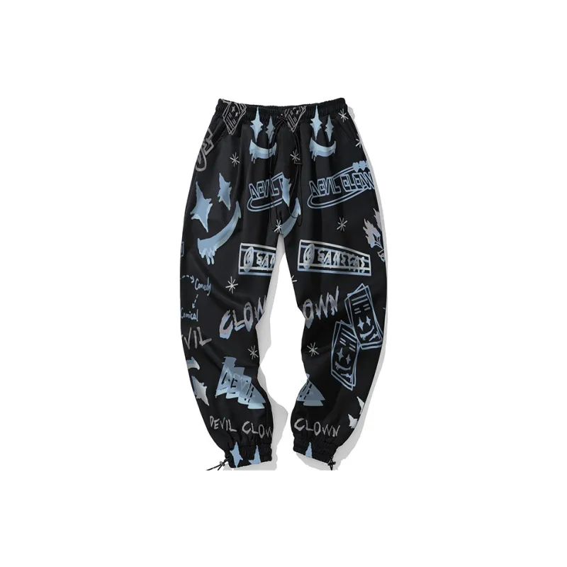 SANSYAS Elastic Cuff Casual Pants Unisex Black-0