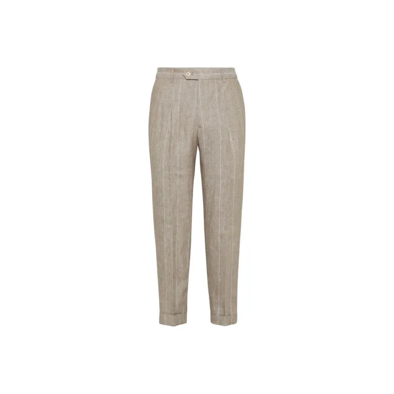 Brunello Cucinelli Striped Trousers-0