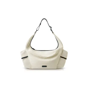 INJOYLIFE Canvas Abrasion Resistant Canvas Bag, Crossbody Bag Large Size Unisex Ecru
