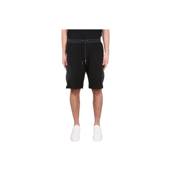 Moncler Logo Patch Drawstring Waist Shorts