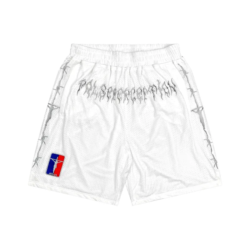 False Perception SS22 Shorts Unisex White-0