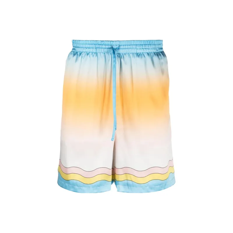 CASABLANCA Silk Shorts With Drawstrings-0