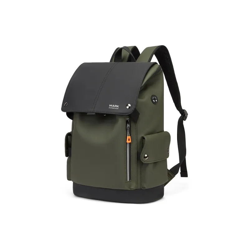 FAIRWHALE Fabric Backpack Laptop Bag Tubas Unisex Black/Medium Gray/Charcoal Black/Army Green-11