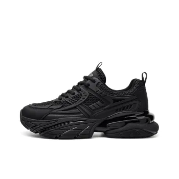 JEEP SPIRIT Slip Resistant, Abrasion Resistant, Breathable, Height Increasing Chunky Sneakers Men's Black
