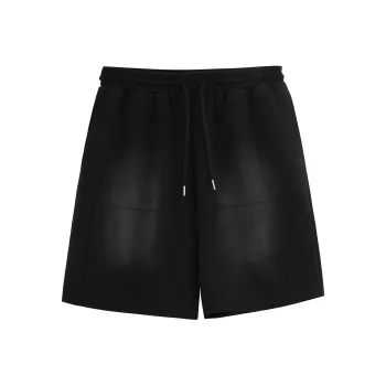 SIMPLE RIMLESS/SRME Denim Shorts Unisex Black