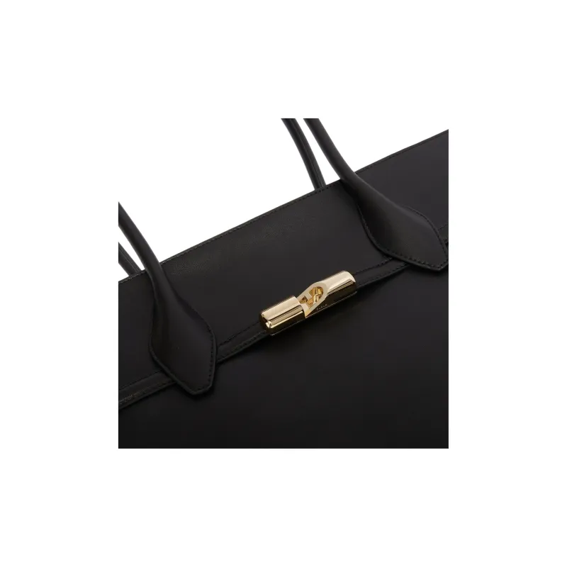 Furla Calfskin Tote Bag, Shopping Bag, Shoulder Bag, Handbag Women's Black-4