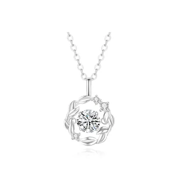 Lao Feng Xiang Beating Heart Series S925 Silver Necklaces Women's