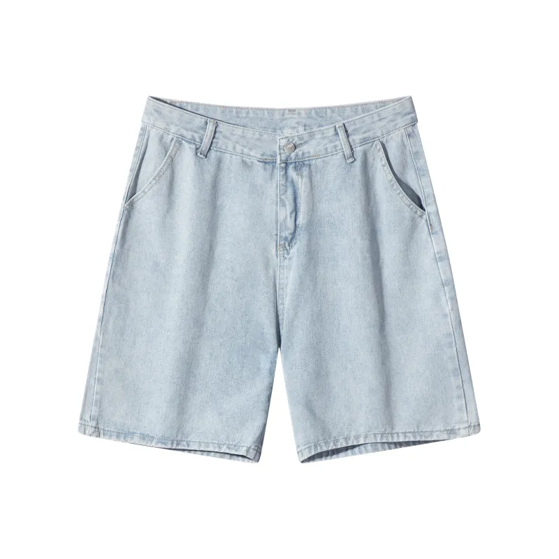 Trendy Denim Shorts American Vintage Luxury Streetwear Minimalist Style Unisex-5