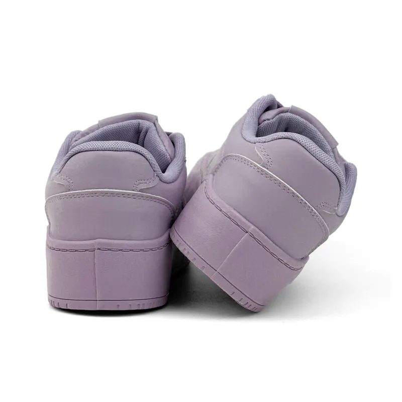 Mengsai Durable Lightweight Support Low-Top Skateboard Shoes Women's Purple-2