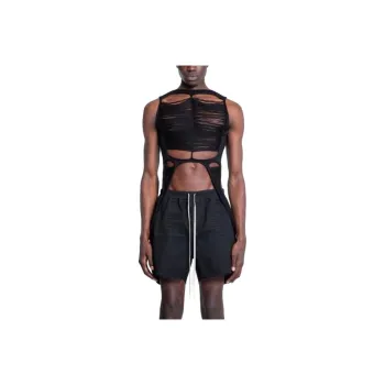 RICK OWENS Distressed Knitted Sleeveless Top