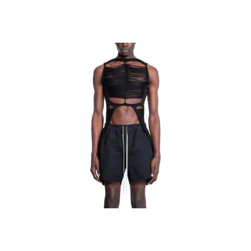 RICK OWENS Distressed Knitted Sleeveless Top