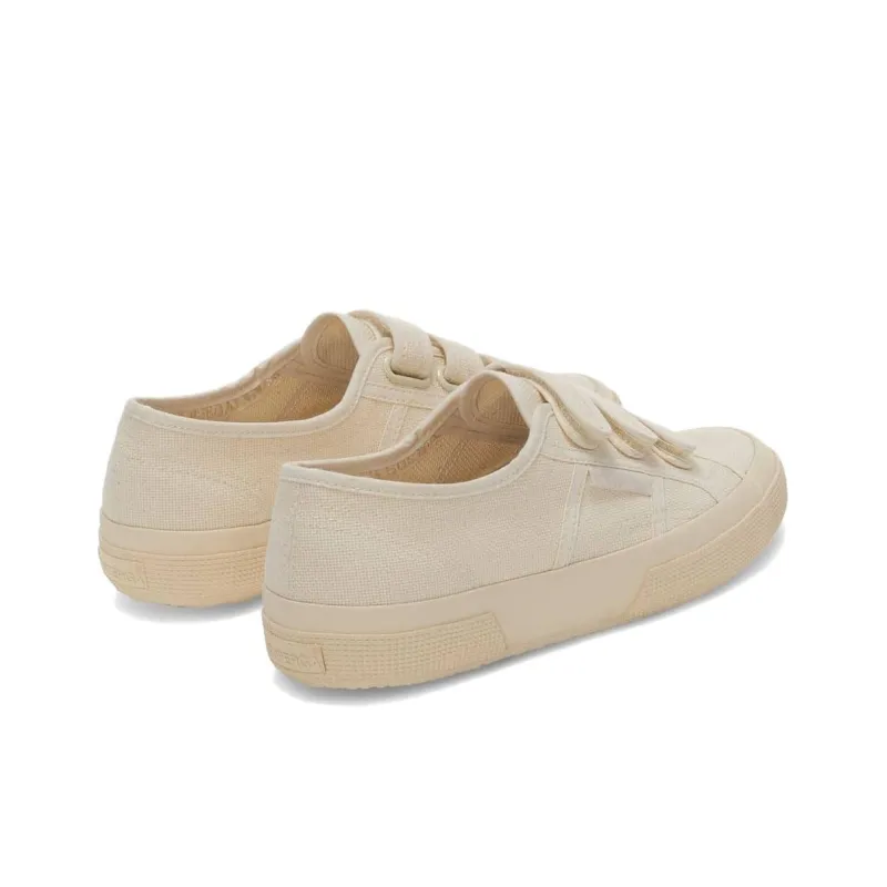 SUPERGA COT3STRAPU Breathable Low Top Tennis Shoes Unisex Golden Beige-2