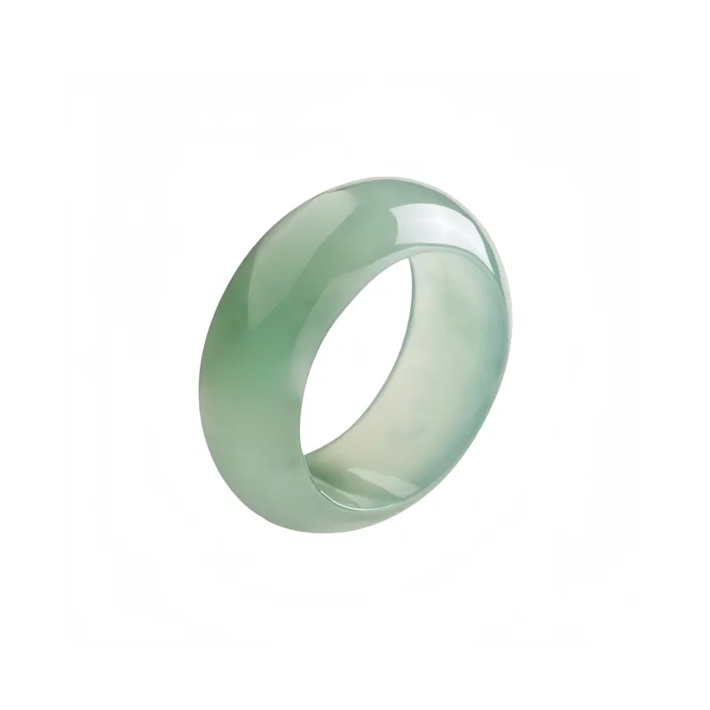 MY WORLD BEGINS AND ENDS WITH YOU Glutinous Jade Jadeite Rings Unisex-0