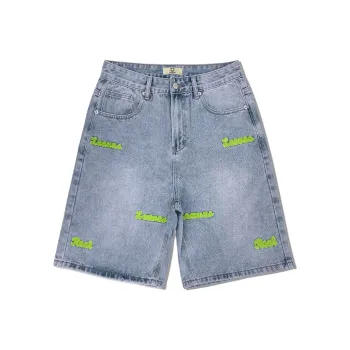 HIPANDA Denim Shorts Men's Light Blue
