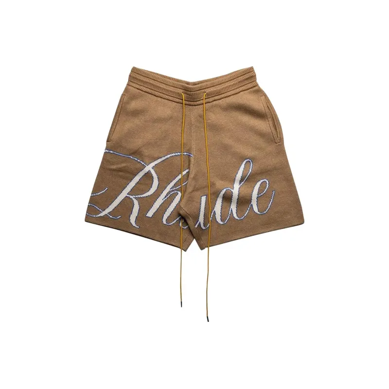 RHUDE Script Logo Knit Short-0