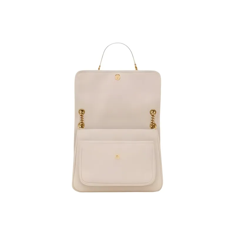 SAINT LAURENT Sheepskin Crossbody Bag, Shoulder Bag Tubas Women's Vintage White-2
