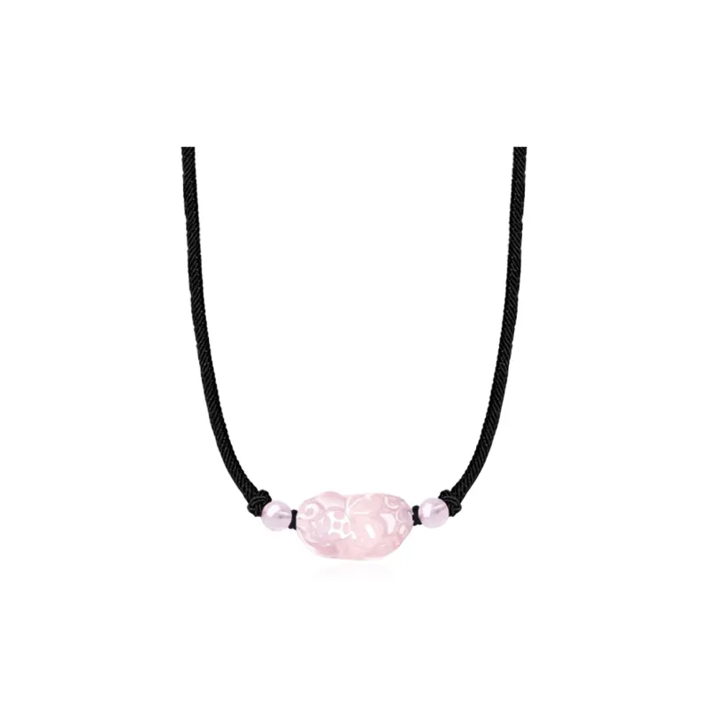 Tkb Obsidian Jade Necklaces Unisex-1