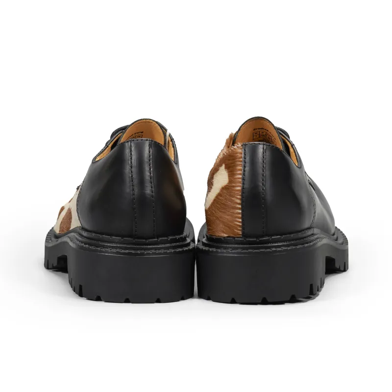 CROOKED CARD Anti-Slip And Wear-Resistant Height Increasing Low-Top Casual Shoes Unisex Black Brown Mismatched-6